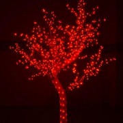 Светодиодное дерево из акрила, 1.8 м., красный